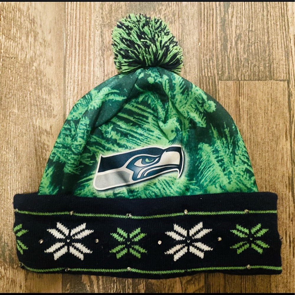 Seattle Seahawks Christmas Beanie